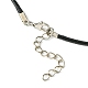 Angel Shape Alloy with Glass Pendant Necklaces NJEW-JN04560-7