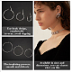 Unicraftale 20 Paar 10 Stil 304 Huggie-Ohrringe aus Edelstahl für Frauen EJEW-UN0001-77-5