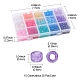 450 pz perline di plastica trasparenti in 15 colori KY-YW0001-49-3