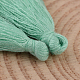 木綿糸タッセルパーツ  アクアマリン  25~31x5mm  約39~47個/袋 NWIR-P001-03-34-2