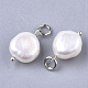 Pendentifs de perles d'eau douce de culture naturelle PEAR-Q013-01B-2