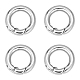 UNICRAFTALE 4pcs Stainless Steel Spring Gate Rings 15mm Inner O Rings Keychain Ring Round Gate Round Clips Snap Hooks Spring Keyring Buckle Clasps for Bag Purse Shoulder Strap Key Chains STAS-UN0041-72-1