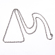 Colliers avec chaîne de corde en 304 acier inoxydable NJEW-L426-01-2
