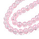 Hebras de perlas de vidrio craquelado translúcido CCG-T003-01B-3