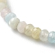 Bracelets de perles en morganite naturelle BJEW-JB06384-03-4