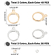 Unicraftale 80 pièces 2 couleurs 304 accessoires de boucles d'oreilles à levier en acier inoxydable STAS-UN0038-39-3