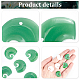 Colgantes de vidrio de imitación de jade pandahall elite 60pcs 2 colores GLAA-PH0001-96-6
