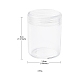 丸いプラスチック製のビーズの容器  スクリュートップキャップ付き  透明  3.9x5cm  容量：20ml（0.67fl.oz） CON-YW0001-30-3