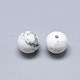 Perles d'howlite naturelle G-T122-25A-06-2