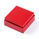 厚紙のジュエリーセットボックス  内部のスポンジ  正方形  レッド  7.3x7.3x3.5cm CBOX-Q035-27B-3