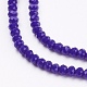 Chapelets de perle en verre opaque de couleur unie GLAA-F076-A05-3