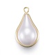 Colgantes de perlas de imitación de plástico abs KK-T039-22G-3