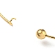 真空メッキ202ステンレススチールワイヤーチョーカーネックレス  女性用の硬いネックレス  ゴールドカラー  内径：5.55インチ（14.1cm） NJEW-H011-01G-2
