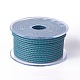 編み紐  革のアクセサリーコード  ジュエリーDIY製版材料  ミディアムターコイズ  5mm  約21.87ヤード（20m）/ロール WL-I004-5mm-12-1