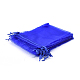 Blaues Rechteck Schmuckverpackung ziehbar Beutel X-OP-A001-10-1