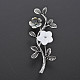 Branch and Flower Natural Shell Brooch Pin G-N333-008B-RS-2
