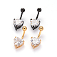 Heart 304 Stainless Steel Body Jewelries AJEW-I029-01-1