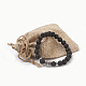 Braccialetti elasticizzati con perle di roccia lavica naturale BJEW-JB03850-07-3