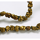 Electroplate Natural Gemstone Citrine Nuggets Beads Strands G-L102-01B-3