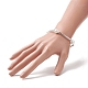 Glass Pearl & Synthetic Hematite & Brass Tube Beaded Stretch Bracelet for Women BJEW-JB09264-3