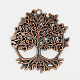 Alloy Tree of Life Pendants X-PALLOY-R790-R-NR-1