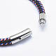 Braided Microfiber Leather Cord Bracelets BJEW-G591-3