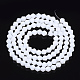 Chapelets de perles en verre opaque de couleur unie GLAA-Q080-4mm-B05-2