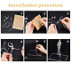 FINGERINSPIRE 2 Pcs Action Figure Stands Clear Doll Model Support Stand with 4x6 inch Base Assembly Action Figure Display Holder Durable Model Display Stand Compatible with 1/144 RG HG Figure Model ODIS-WH0038-09-3