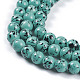 Cuisson opaque de perles de verre peintes GLAA-L024-C-32-2