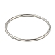 304 bracelet jonc simple uni en acier inoxydable pour femme BJEW-F461-01D-P-2