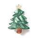 クリスマス酢酸セルロース アリゲーター ヘアクリップ  合金チップ付き  クリスマスツリー  45x32mm PHAR-K003-01A-1