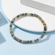 Braccialetti elasticizzati con perline rondelle di agata indiana naturale BJEW-JB09980-01-2
