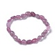 Natural Rose Quartz Bead Stretch Bracelets BJEW-K213-30-2