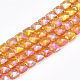 Electroplate Glass Beads Strands EGLA-S176-02-3