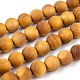 Fil de perles en bois naturel X-WOOD-F006-01-8mm-2