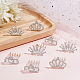 Chgcraft 15 шт. 3 стиля Корона-гребень мини-тиара принцесса с кристаллами и стразами корона-гребень для волос серебряные диадемы для женщин и девочек на свадьбу FIND-CA0005-94-4