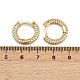 Латунные серьги-кольца из прозрачного кубического циркония EJEW-L275-06G-5