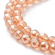 Electroplated Synthetic Quartz Crystal Beads Strands G-Z038-A02-01PL-1-4