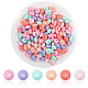 Chgcraft 180 pièces 6 couleurs rondelle de qualité alimentaire perles de boulier en silicone écologiques SIL-CA0003-15-1