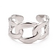 304 anillo de acero inoxidable con forma de cadena para mujer. RJEW-C025-31P-3
