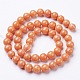 Chapelets de perles rondes en jade de Mashan naturelle G-D263-8mm-XS21-3