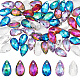 Ahandmaker 60 pcs perles de verre à facettes en forme de larme EGLA-GA0001-10-1
