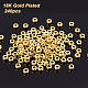 PandaHall 240pcs 18K Gold Disc Spcer Beads FIND-PH0005-66-6