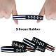 GORGECRAFT 20Pcs 2 Colors Rubber Band Bracelets Independence Day Theme Blue Line Red Line American Flag Silicone Bracelets Wristbands Patriot Gifts for Men Women Parties Training Sports Teams BJEW-GF0001-15B-6