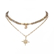 Stern- und Mondanhänger-Halsketten-Sets für Frauen NJEW-JN04126-2
