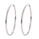 925 Sterling Silver Hoop Earrings EJEW-L202-001P-1