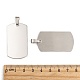 201 Stainless Steel Rounded Rectangle Stamping Blank Tag Pendants STAS-S030-03-2