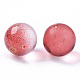 Transparent Spray Painted Frosted Glass Beads GLAA-N035-05C-03-2