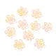 Transparent Baking Painted Glass Bead Caps X-GLAA-A002-03-2