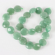 De piedras preciosas de aventurina hebras naturales perlas verdes G-E224-11-15mm-2